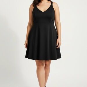 Shein styles Black Sleeveless Dress curves XxLarge